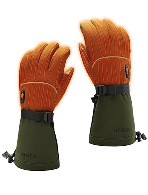 ORORO Heated Gloves for Women and Men, Rechargeable Heated Motorcycle Gloves, Battery Gloves for Skiing and Arthritis Hands