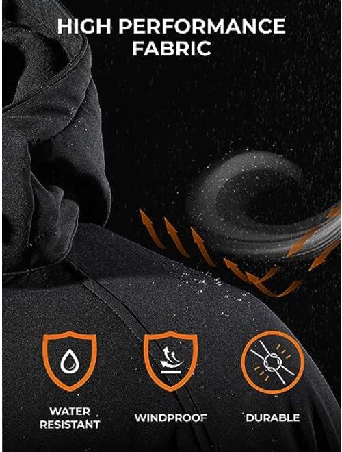 ORORO [Upgraded Battery] Men's Heated Jacket with Battery Pack and Removable Hood