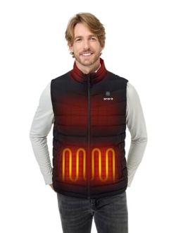 [Upgraded Battery] Men's Heated Vest with 90% Down, Lightweight Heated Down Vest with Battery