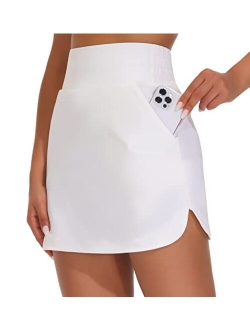 Women's Golf Skort Tennis High Waist Lightweight Athletic Casual Skirts Built-in Shorts with 4 Pockets