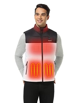 [Upgraded Battery] Men's Heated Vest with Battery Pack, Up to 10 Hours of Warmth