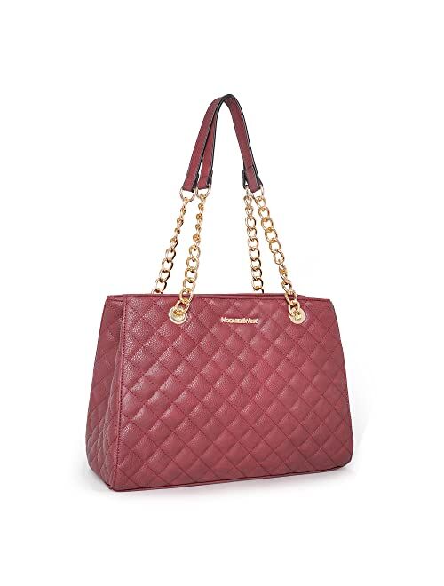 Montana West MEDIUM Chain Shoulder Bag for Women Hobo Handbags Tote Purse