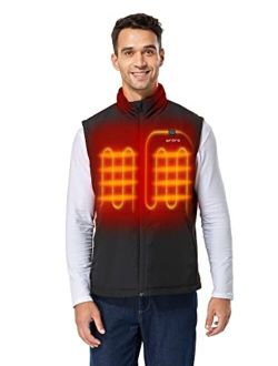 [Upgraded Battery] Men's Heated Golf Vest with Zip-off Sleeves, Lightweight Heated Jacket for Golf with Battery Pack