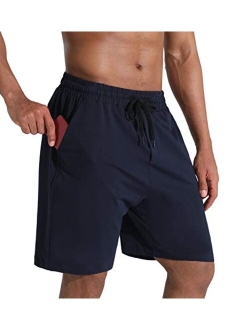 Men's Lounge Shorts with Deep Pockets Loose-fit Jersey Shorts for Running,Workout,Training, Basketball