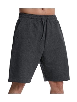 Men's Lounge Shorts with Deep Pockets Loose-fit Jersey Shorts for Running,Workout,Training, Basketball