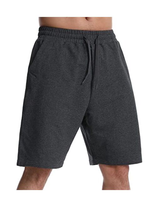 The Gym People Men's Lounge Shorts with Deep Pockets Loose-fit Jersey Shorts for Running,Workout,Training, Basketball