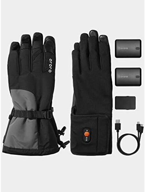 ORORO Heated Gloves for Men and Women, 3-in-1 Warm Gloves for Hiking Skiing Motorcycle