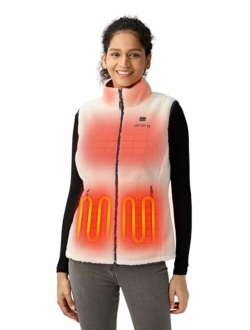 Women's Heated Recycled Fleece Vest with Battery Pack