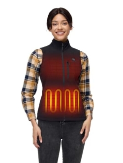 Women's Heated Softshell Vest with Battery Pack, Lightweight Soft Shell Heated Vest