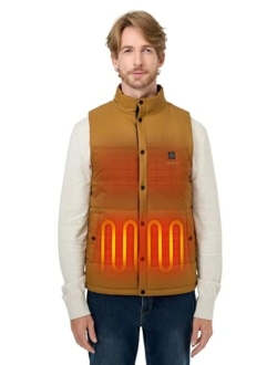 Men's Heated Puffer Vest with Battery Pack, Lightweight Heated Vest for Hiking Camping Outdoors