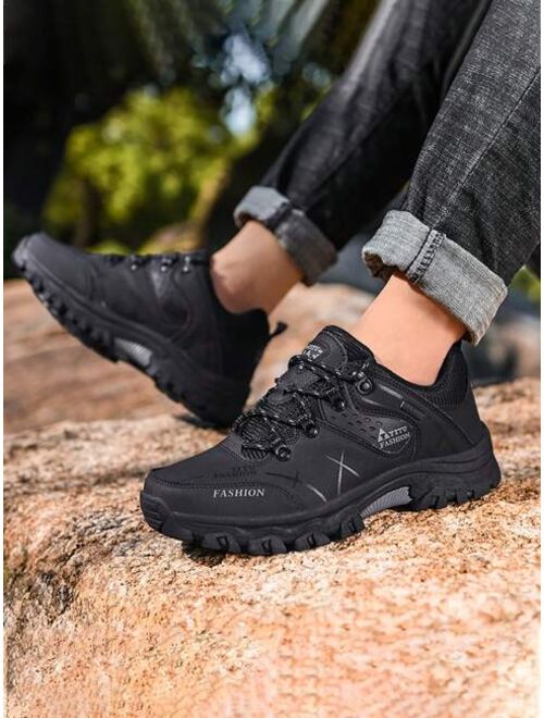 Men's Outdoor Sports, Hiking, Work, Casual, Waterproof, Anti-Slip, Wear-Resistant, Thick Bottom Trendy Shoes For Autumn & Winter