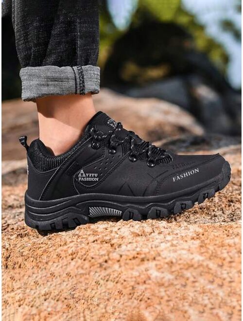 Men's Outdoor Sports, Hiking, Work, Casual, Waterproof, Anti-Slip, Wear-Resistant, Thick Bottom Trendy Shoes For Autumn & Winter