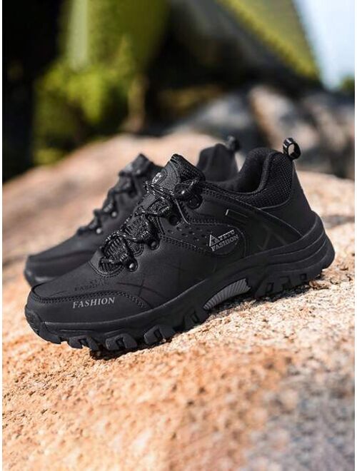 Men's Outdoor Sports, Hiking, Work, Casual, Waterproof, Anti-Slip, Wear-Resistant, Thick Bottom Trendy Shoes For Autumn & Winter