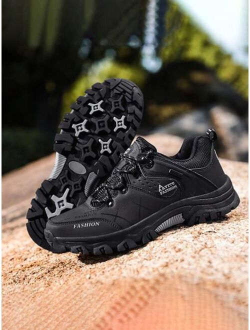 Men's Outdoor Sports, Hiking, Work, Casual, Waterproof, Anti-Slip, Wear-Resistant, Thick Bottom Trendy Shoes For Autumn & Winter