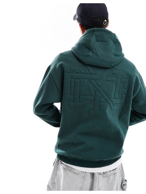 Pull&Bear New York City printed hoodie in bottle green