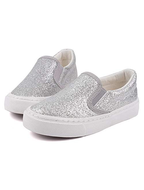 Toandon Toddler Kids Sparkle Sequins Glitter Sneakers Age 2-10