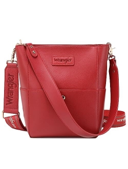 Wrangler Bucket Handbags for Women Crossbody Shoulder Purse with Organizer Insert