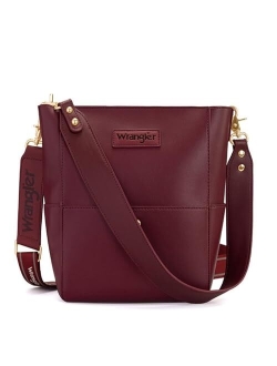 Wrangler Bucket Handbags for Women Crossbody Shoulder Purse with Organizer Insert