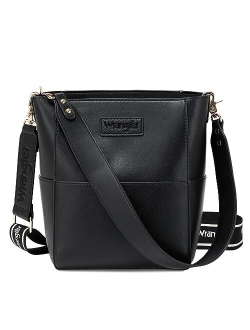 Wrangler Bucket Handbags for Women Crossbody Shoulder Purse with Organizer Insert