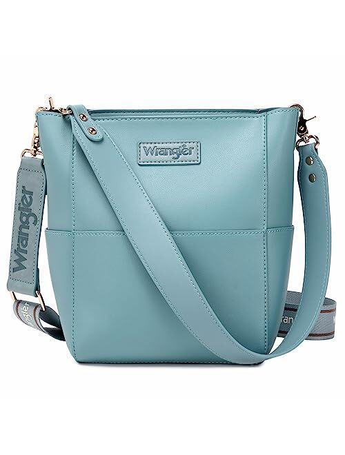 Montana West Wrangler Bucket Handbags for Women Crossbody Shoulder Purse with Organizer Insert