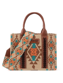 Wrangler Tote Bag for Women Boho Aztec Purses with Signature Guitar Strap Fall Collection