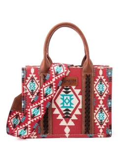 Wrangler Tote Bag for Women Boho Aztec Purses with Signature Guitar Strap Fall Collection