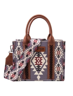 Wrangler Tote Bag for Women Boho Aztec Purses with Signature Guitar Strap Fall Collection