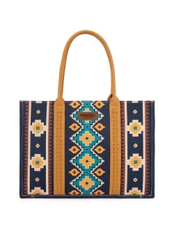 Wrangler Tote Bag for Women Boho Aztec Purses with Signature Guitar Strap Fall Collection