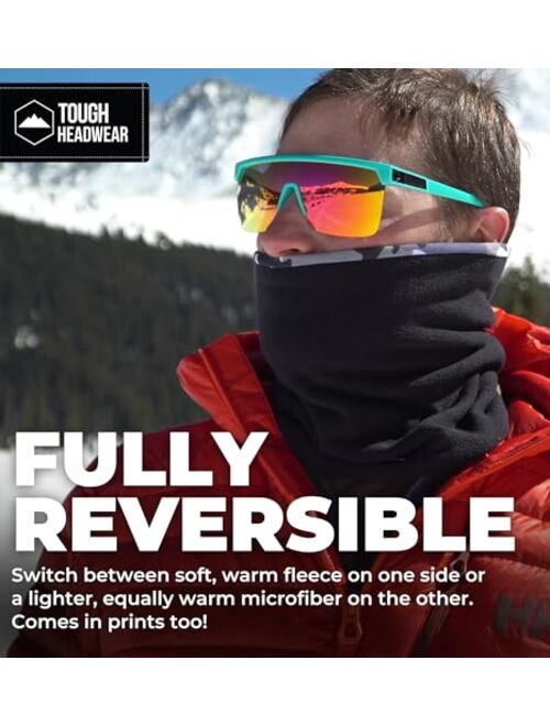 Tough Headwear Neck Warmer - Winter Fleece Neck Gaiter& Fleece Neck Warmer - Ski Gaiter for Men - Reversible Neck Gaiter