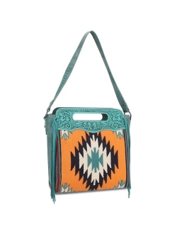 Aztec Tapestry Collection Tote Bag Western Shoulder Handbag and Crossbody Purse for Women