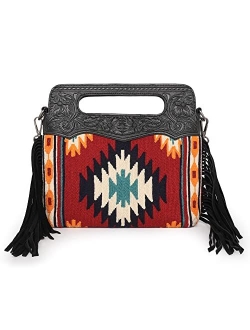 Aztec Tapestry Collection Tote Bag Western Shoulder Handbag and Crossbody Purse for Women