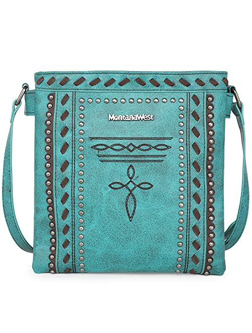 Montana West Western Shoulder Bag for Women Satchel Vegan Leather Western Purses Handbag