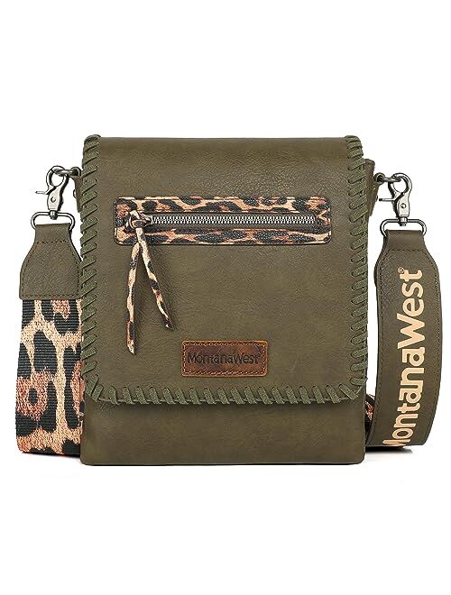 Montana West Crossbody Bags for Women with Dual Compartments Western Crossbody Purse