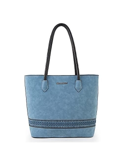 Large Tote Bags for Women Woven Purses and Handbags with Zipper