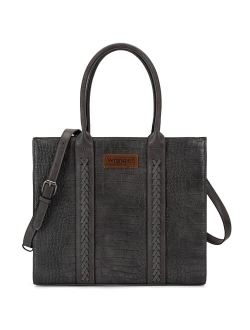 Wrangler Tote Bag for Women Shoulder Purse Handbag with Zipper Crossbody Bag