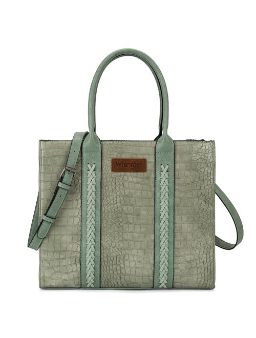 Montana West Wrangler Tote Bag for Women Shoulder Purse Handbag with Zipper Crossbody Bag