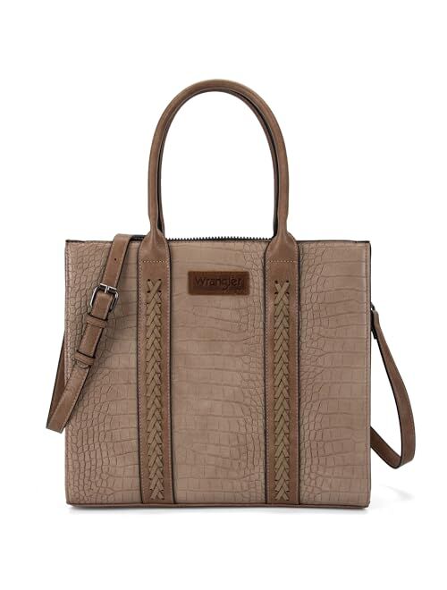 Montana West Wrangler Tote Bag for Women Shoulder Purse Handbag with Zipper Crossbody Bag