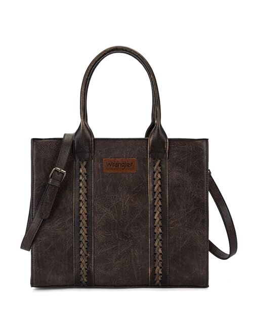 Montana West Wrangler Tote Bag for Women Shoulder Purse Handbag with Zipper Crossbody Bag