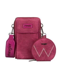 Wrangler Crossbody Cell Phone Bags for Women Wallet Purses with Credit Card Slots