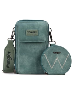 Wrangler Crossbody Cell Phone Bags for Women Wallet Purses with Credit Card Slots