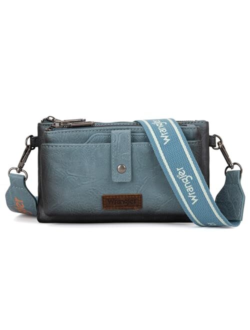 Montana West Wrangler Crossbody Bags for Women Multi-function Card Wallet with Double Layer Purse