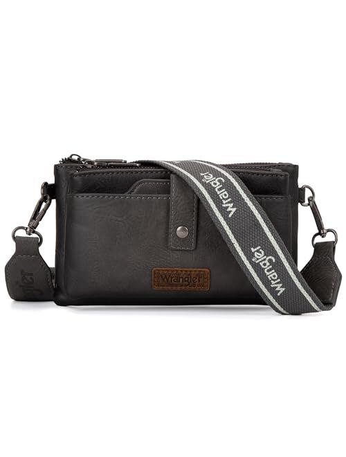 Montana West Wrangler Crossbody Bags for Women Multi-function Card Wallet with Double Layer Purse