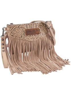 Wrangler Clutch Wristlet Fringe Purse Western Crossbody Bags for Women