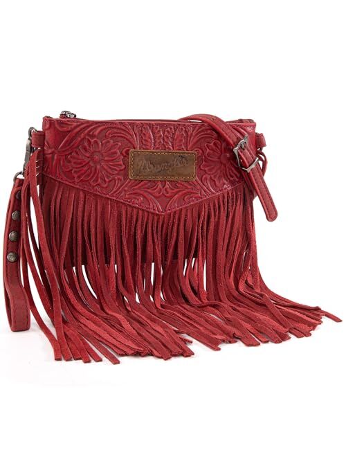 Montana West Wrangler Clutch Wristlet Fringe Purse Western Crossbody Bags for Women