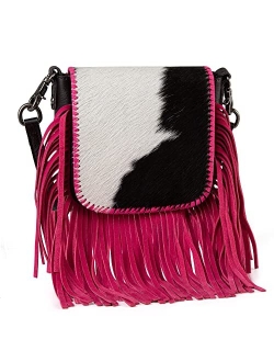 Crossbody Bag Western Purses for Women Genuine Leather Fringe Handbag Western Gifts for Women