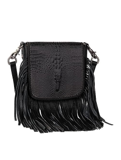 Crossbody Bag Western Purses for Women Genuine Leather Fringe Handbag Western Gifts for Women