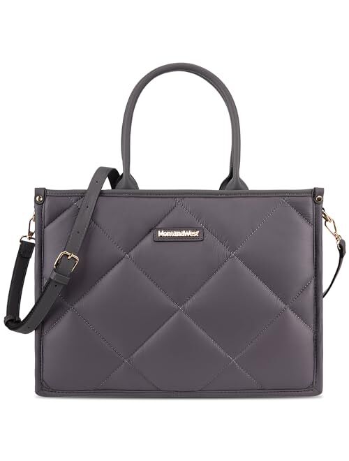 Montana West Puffy Tote Bag for Women Quilted Handbag Ladies Satchel