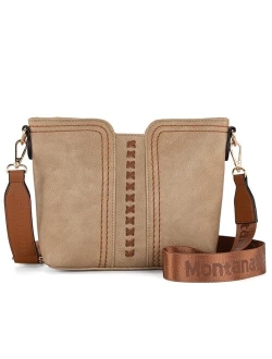 Crossbody bags for Women Cross Body Purses Small Shoulder Handbags with Wide Guitar Strap