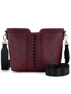 Crossbody bags for Women Cross Body Purses Small Shoulder Handbags with Wide Guitar Strap