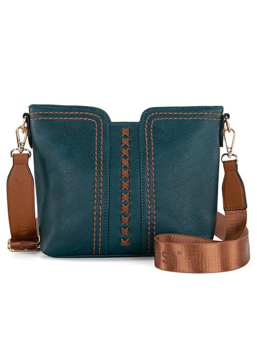 Montana West Crossbody bags for Women Cross Body Purses Small Shoulder Handbags with Wide Guitar Strap